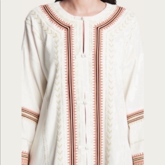 🌵NWT🌵Frye Boho Chic Embroidered Open Front Duster Jacket - Picture 15 of 16
